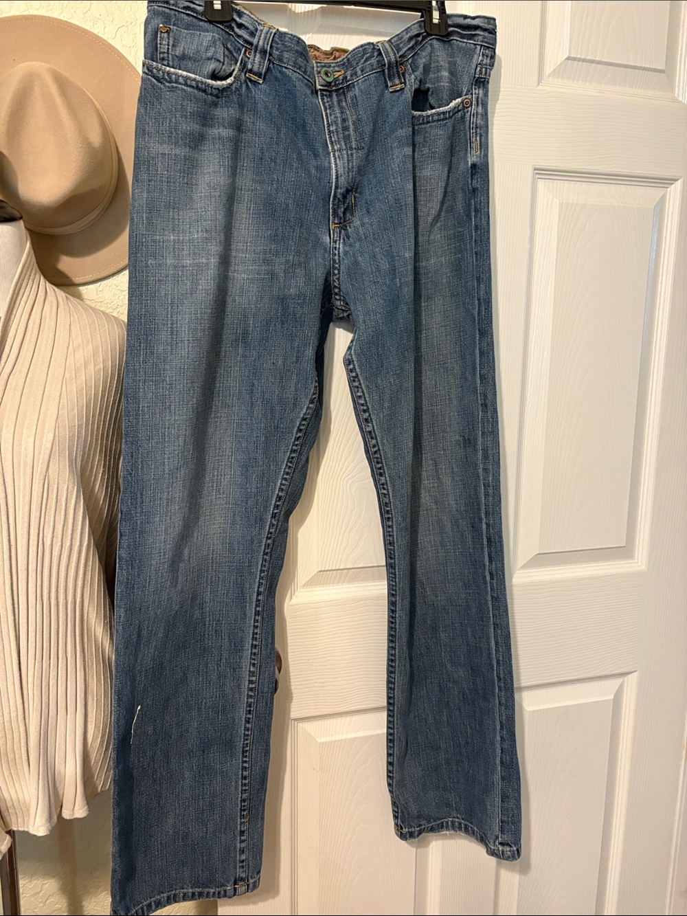 Wrangler Men's Straight Leg Denim Jeans - Blue Wash